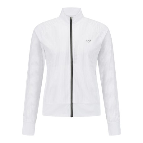 여성 메탈릭 심볼 스트라이프 집업 티셔츠