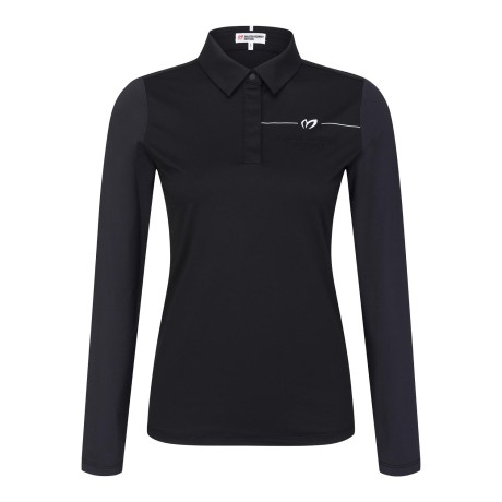 여성 엠보 로고 냉감 칼라 긴팔 티셔츠