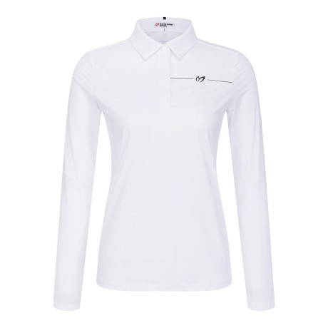 [윤이나프로 착용] 여성 엠보 로고 냉감 칼라 긴팔 티셔츠