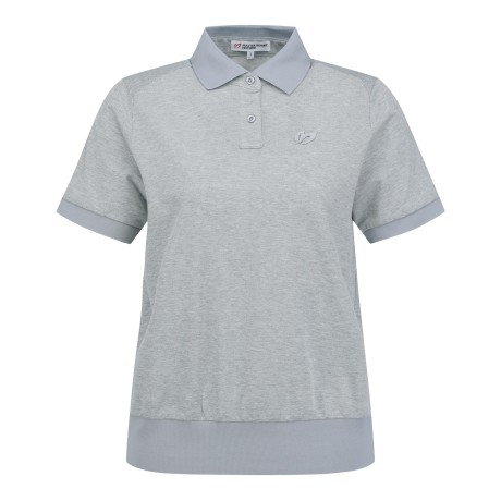 여성 심볼 패치 칼라 반팔 티셔츠