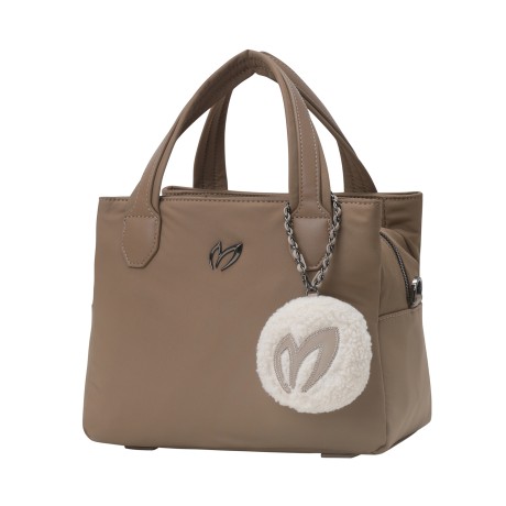 여성 덤블 키링 심볼 솔리드 토트백