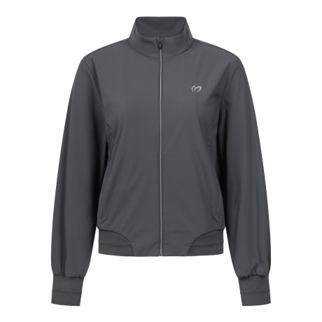 여성 백 프릴 밴딩 집업 점퍼