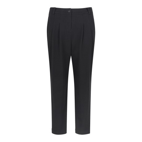 여성 투 턱 롤업 팬츠