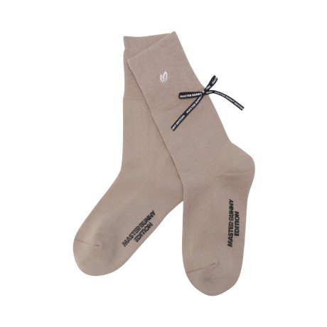 여성 논슬립 레터링 리본 포인트 양말