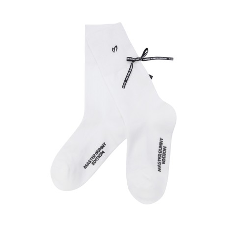 여성 논슬립 레터링 리본 포인트 양말