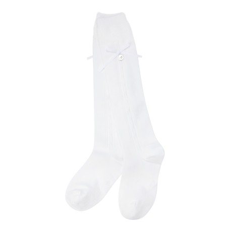 여성 논슬립 케이블 라인 리본 니삭스