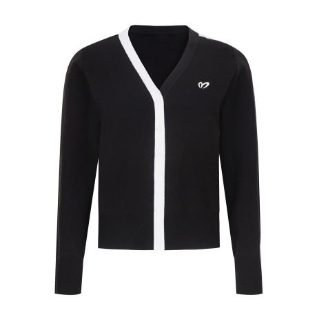 [ONLY BUCKET] 여성 배색 라인 니트 가디건