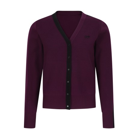 [ONLY BUCKET] 여성 배색 라인 니트 가디건