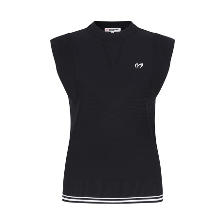 여성 숄더 패널 니트 베스트