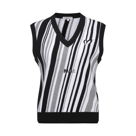 여성 사선 스트라이프 니트 베스트