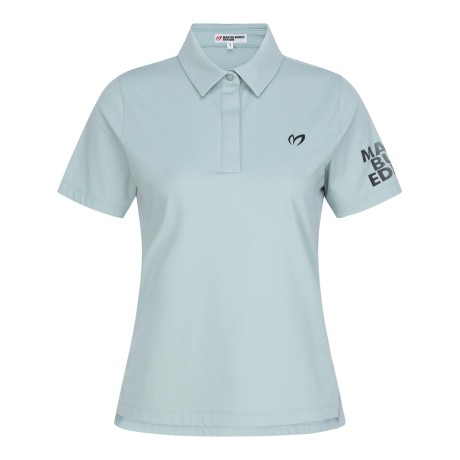 여성 로고 소매 반팔 칼라 티셔츠