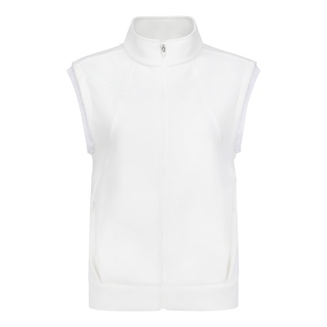 여성 로고 슬리브리스 집업 티셔츠