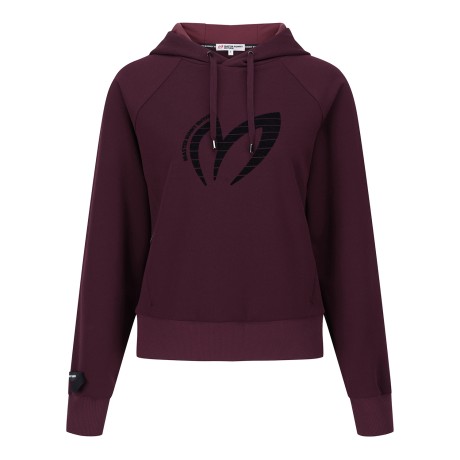 여성 로고 스트랩 포인트 후드 티셔츠