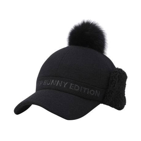 여성 탈착 폼폼이 덤블 레터링 헌팅캡