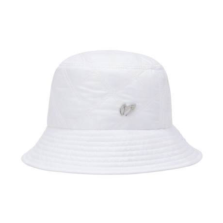 여성 로고 퀼팅 기모 버킷햇