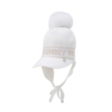 여성 폼폼이 레터링 이어워머 니트 캡