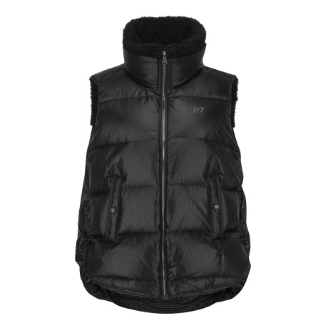 여성 하이넥 스트링 덤블 점퍼 베스트