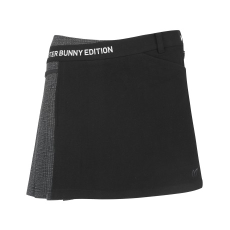 여성 체크 플리츠 믹스 큐롯 스커트