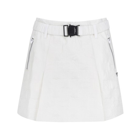 여성 퀼팅 로고 패턴 벨티드 큐롯 스커트