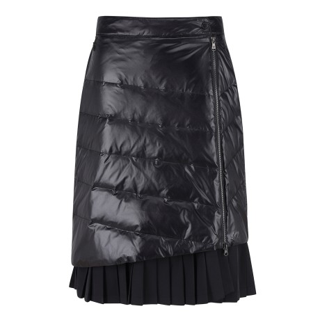 여성 플리츠 레이어 랩 구스다운 스커트