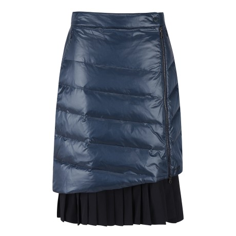 여성 플리츠 레이어 랩 구스다운 스커트