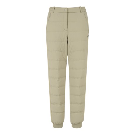 여성 사이드 밴딩 이중 헴 구스다운 팬츠