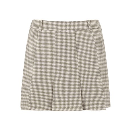 여성 하운드투스 체크 플리츠 숏팬츠