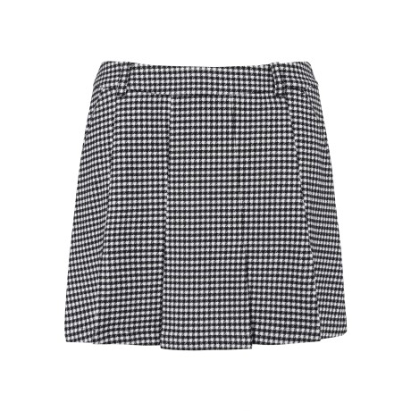 여성 하운드투스 체크 플리츠 숏팬츠
