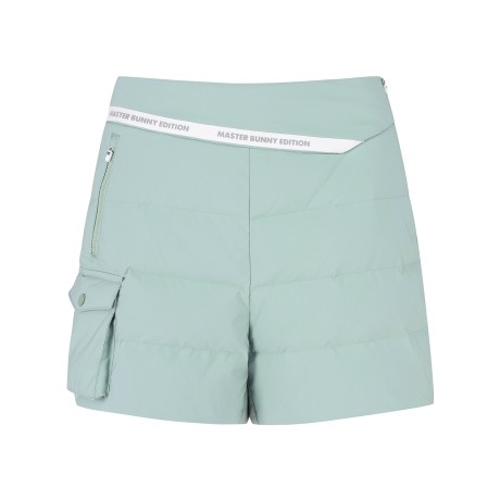 여성 백 밴딩 이중 헴 구스다운 쇼츠