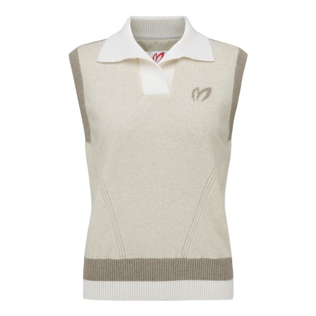 여성 컬러 믹스 캐시미어 니트 베스트