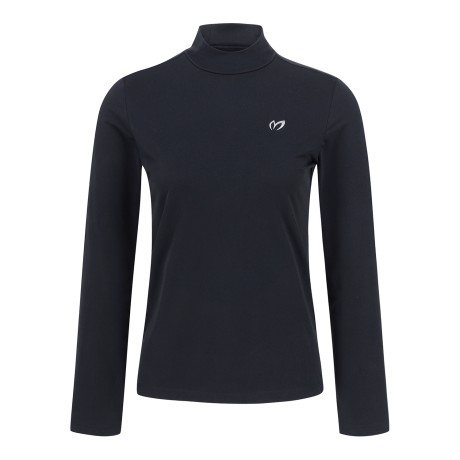 여성 심볼 스트레치 모크넥 긴팔 티셔츠