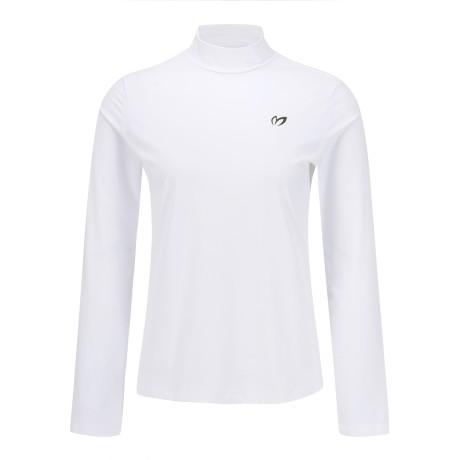 여성 심볼 스트레치 모크넥 긴팔 티셔츠