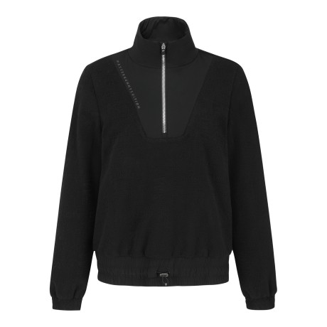 여성 패턴 스트링 하프 집업 패딩 티셔츠