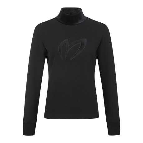 여성 빅 심볼 모크넥 긴팔 티셔츠