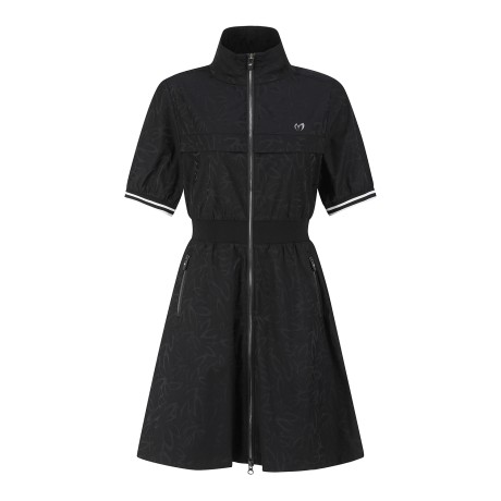 여성 자가드 패턴 플레어 원피스