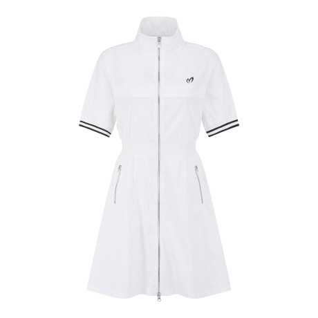 여성 자가드 패턴 플레어 원피스