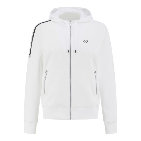 여성 백 스트링 플랩 심볼 집업 점퍼