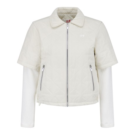 여성 슬리브 레이어 퀼팅 점퍼