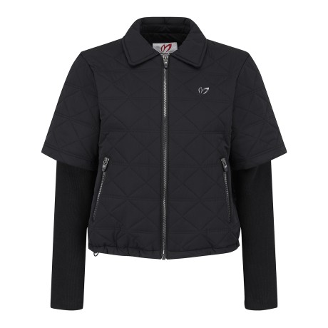 여성 슬리브 레이어 퀼팅 점퍼