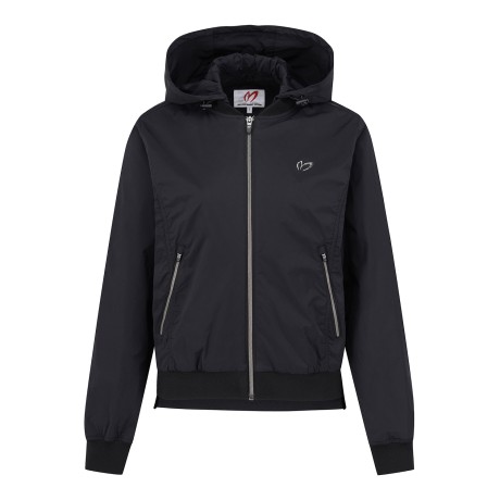 여성 탈착 후드 심볼 집업 점퍼