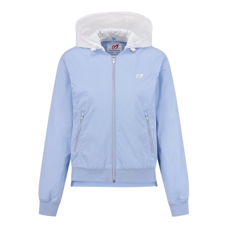 여성 탈착 후드 심볼 집업 점퍼