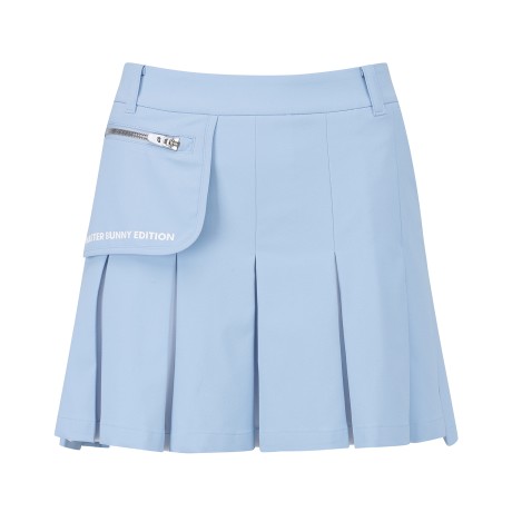 여성 투톤 플리츠 언밸런스 큐롯스커트