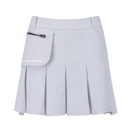 여성 투톤 플리츠 언밸런스 큐롯스커트