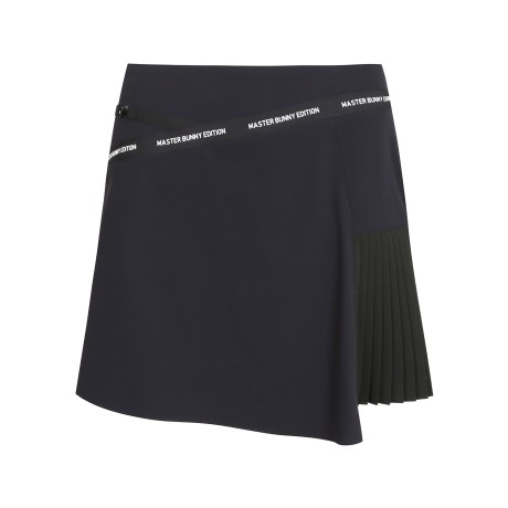 여성 로고 라인 언발 플리츠 큐롯 스커트