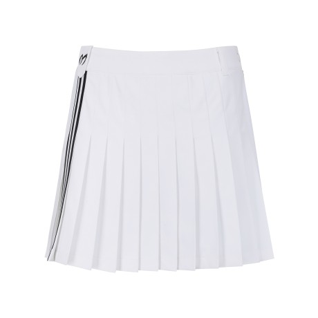 여성 배색 라인 플리츠 큐롯 스커트