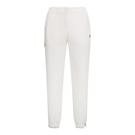 여성 배색 헴 밴딩 조거 팬츠