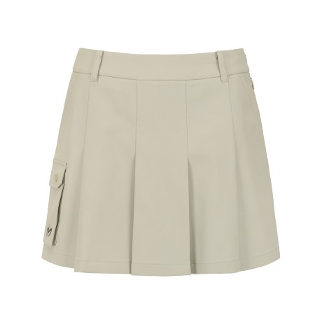 여성 로고 밴댕 플리츠 큐롯 스커트