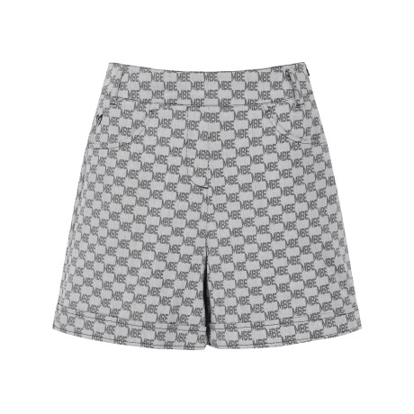 여성 자카드 패턴 하이웨스트 A라인 숏팬츠