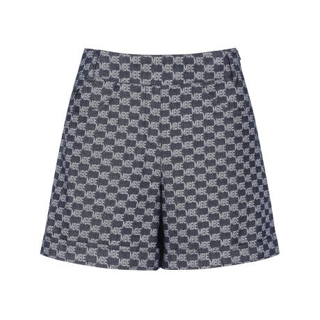 여성 자카드 패턴 하이웨스트 A라인 숏팬츠