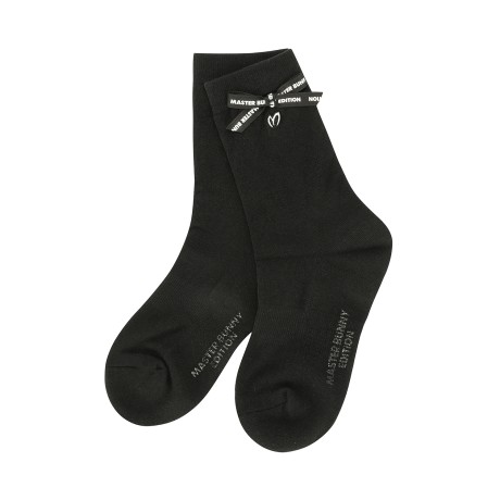 여성 논슬립 와플조직 리본 중목 양말